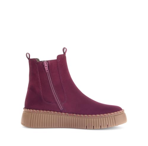 Gabor Damen Chelsea Boots, Frauen Stiefeletten,modisch,orthopaedisch,einlege-Sohlen,Soft-Move,daempfung,gesund,Bordeaux (EL.Uni)… – Ansicht 4
