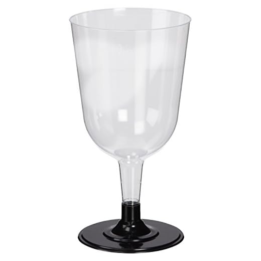 Drinkstuff Engångs vinglas, av plast, 240 ml, svart, 12 stycken