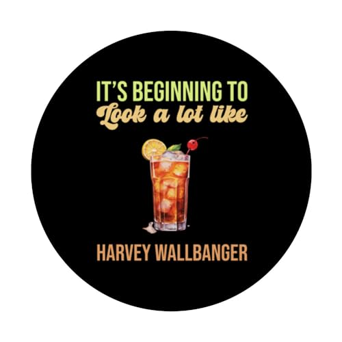 Its Beginning To Look A Lot Like Harvey Wallbanger Toast to PopSockets Swappable PopGrip, Black - Image 3