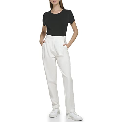 Calvin Klein Women's Conforming Shirred Front Cotton Blend Pockets Pant (Standard and Plus Size)4