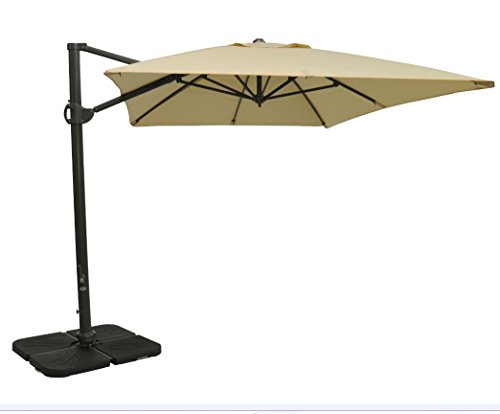 Preisvergleich Produktbild Monaco Ampelschirm 300x300 cm eckig / Des. 517 beige