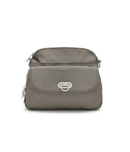 Baggallini Women's Coastal Flip Lock Crossbody Sterling Shimmer One Size