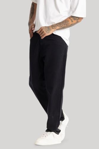 Image of Men Mom Fit High Waist Denim Jeans | Relaxed Fit Straight Leg Casual Denim Pants | Stylish Street Style & Office Wear