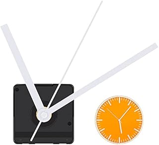 Silent Quartz Clock Mechanism Kit, Long Shaft Wall Clock Motor Movement Repair Parts, Quartz Clock Movement Kit for DIY Crafts, White Hands, Suitable for 8-12 mm Maximum Dial Thickness