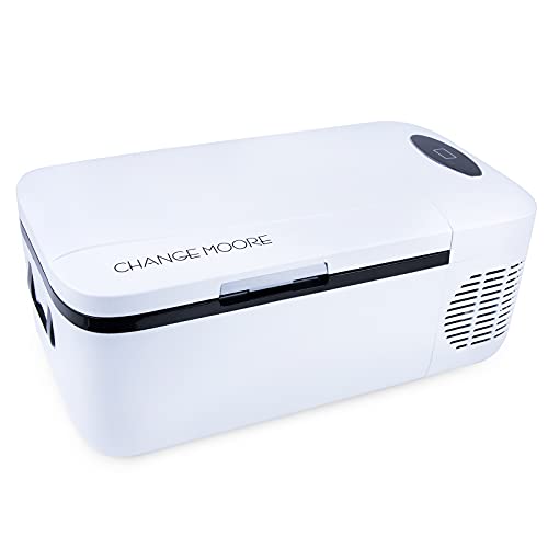 CHANGE MOORE ポータブル冷蔵庫 12L コンパクト 小型 1060アルミ庫内 コンパクト 12V 24V 小型 静音 急速冷凍 車載用 省エネ 冷凍冷蔵庫 キャンプ/釣り/車中泊/緊急時に大活躍