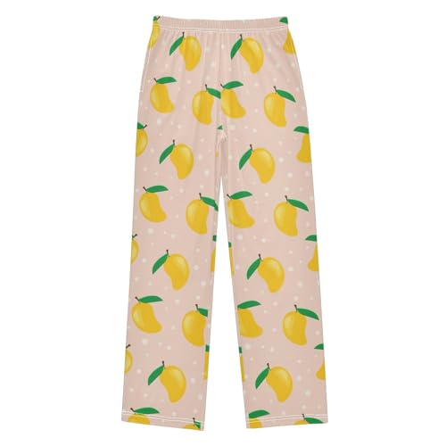 Mango Polka Dot Boys Long Pants Soft Trousers Elastic Waist Kids Lounge Bottoms with Pockets S-XL
