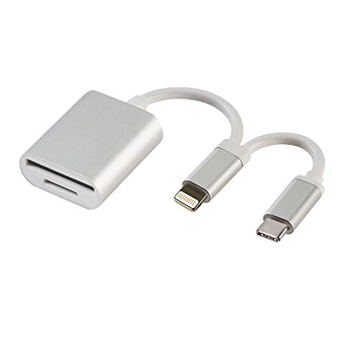 SD TF Card Reader, 2 in 1 Camera Memory Card Reader Adapter Compatible