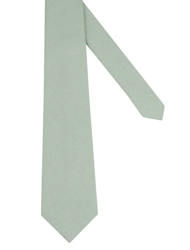 Image of Mens Solid Linen Ties - Slim Pattern Necktie for Men Wedding Groomsmen