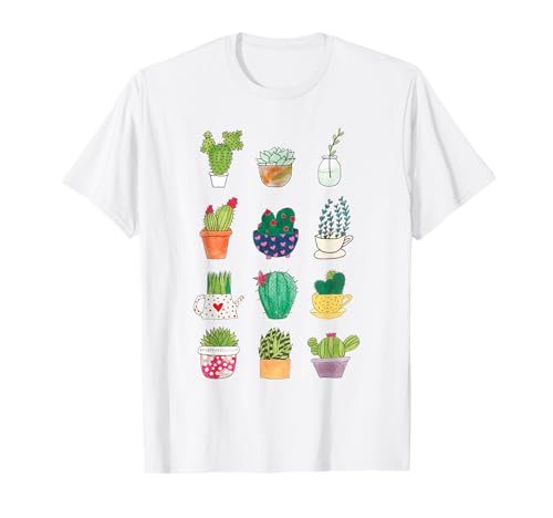Cactus Shirt Gardener Men Kids Women Succulent Plant Lover T-Shirt