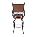 Powell Company Big and Tall Copper Stamped Back Barstool with Arms Bar Stool, Bronze