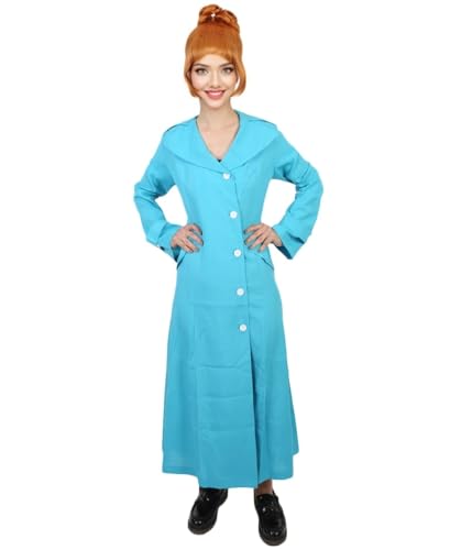 BC GOODS BY Womens Anti-Villain Spy Trench Coat | Adult Halloween Cosplay Party Costume for Women | TV and Movie Character Dress Accessory | Synthetic Fabric Outfit Blue - Large