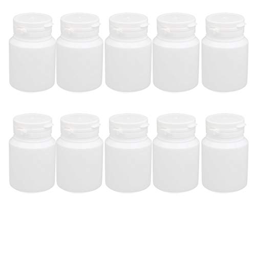 Aexit 10Pcs 150ml gauge HDPE Plastic White Empty Solid Powder Bottle Storage Container Jar