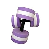davidamy's gift Water Aerobic Exercise Foam Dumbbells Pool Resistance 1 Pair, Water Fitness Exercises Equipment for Weight Loss (Purple)