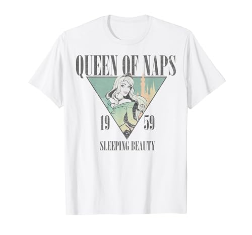 Image of Disney Sleeping Beauty Aurora Queen Of Naps T-Shirt, Men, White, XX-Large