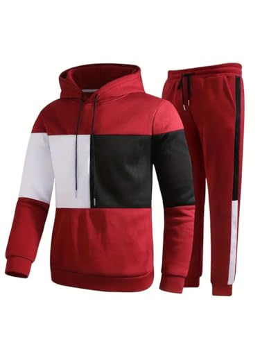 Oanviso Hombre 2 Piezas Mangas Largas Chaqueta Sudaderas con Capucha + Pantalones Hombres Hoodie Abrigo Completo Deportivos Conjuntos Set Moda Traje para Jogging B 7 M