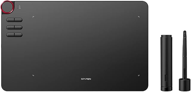XPPen Deco 03 Wireless 2.4G Digital Graphics Drawing Tablet Drawing Pen Tablet with Battery-Free Passive Stylus and 6 Shortcut Keys (8192 Levels Pressure) 10x6 Inches