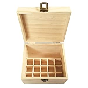 Essential Oils Storage Box – Essential Oil Holder Organizer – Essential Oil Cases – Wooden Essential Oil Stand With 15…
