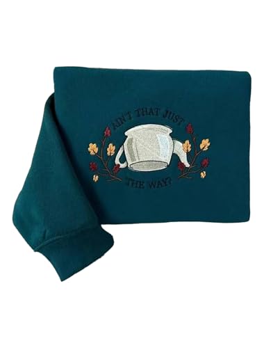 Embroidered Sweatshirt Fit for Pottsfield Harvest Festival – Compatibility with Over the Garden Wall Inspired Sweatshirts Hoodie,Cozy Halloween Embroidery Gift,Ain’t That Just The Way Top Multi