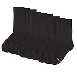 Skechers 9 Paar Herren Sportsocken Crew Socken SK41007, Farbe:Black, Socken & Strümpfe:43-46