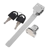 Sewroro Glasvitrinenschloss für Schiebetüren Diebstahlschutz Display Case Lock Passend für Horizontale Gefrierschrank Glasschiebetüren Einfache Montage Inklusive Schlüssel