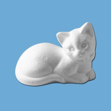 chat en polystyrène dormant 14 cm