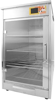 4-Shelf Electric Fan Circulated Hot Box Food Warmer for Holding 4" D Full-Size Steam Table Pans, Countertop Heated Holding Cabinet for Pizza Pretzel, Catering Warming Oven w/Water Tray, 120V, 600W