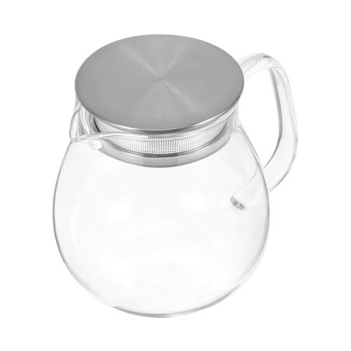 ROMISBABA Caffettiera Manuale in Vetro e Acciaio con Coperchio per Casa Ufficio e Ristoranti Design Elegante e Resistente per Preparazione Caffè di Qualità