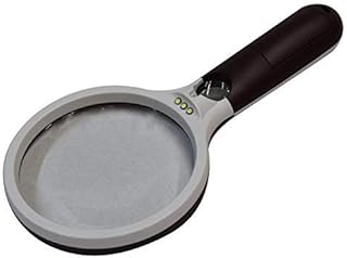 Royal Brands 4 LED Magnifying Glass, Hand Held Magnifier 4X/30X with 120mm and 25mm Lenses