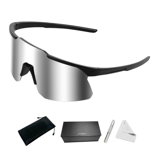 Image of PROBEROS Cycling Sunglasses for Men Stylish, UV400 Tinted Polarized Sunglasses Fashion Sport Set, Unique Frame Design, Outdoor Anti-Glare for Cycling, Driving, Hiking