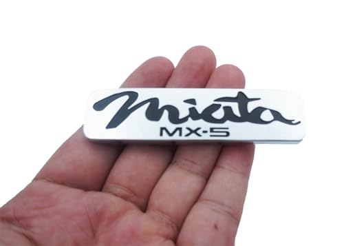 Image of 1x Miata MX-5 Replacement for 1998-2005 Rear Emblem Nameplate Badge (Silver)