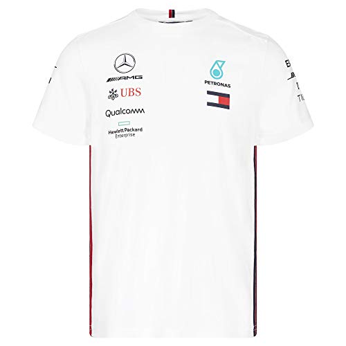 Mercedes-AMG Petronas Motorsport 2019 F1 Camiseta del Equipo Blanca Hombre (Blanca, XXL)