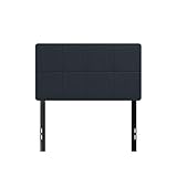 REALROOMS Tyler Upholstered Modern Headboard, Adjustable Height, Square-Tufted, Slim Profile, Twin,...