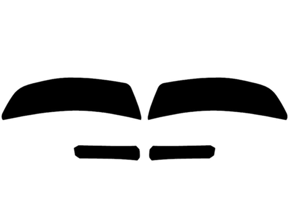 Rvinyl Headlight Tint Covers Compatible with Ford Explorer 2020-2024 - Matte Smoke