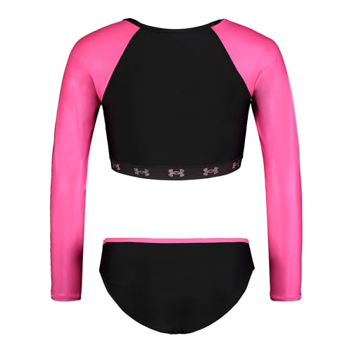 Image of Under Armour Girl's Short Sleeve Rashguard Surf Shirt and Swim Bottoms Set, UPF 50+ Sun Protection, Quick-Dry Bathing Suit