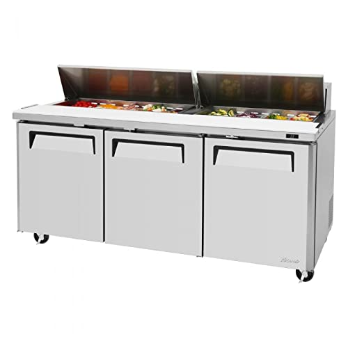 Turbo Air 3-Door Sandwich Salad Prep Table 19-CU.ft. MST-72-N