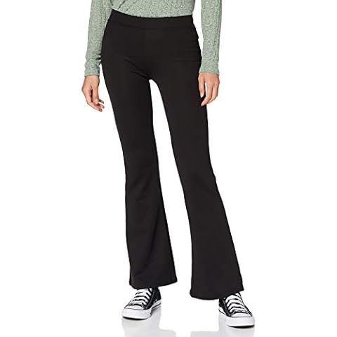Damen Stretch Schlag Hose Slim Fit Freizeit Schlupf Stoffhose ONLFEVER Elastic Flared Long Pants 70s Retro Cover