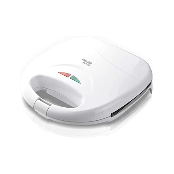 Haeger Panini - Plancha Grill 750W - Antiadherente - Apagado automático