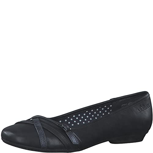 s.Oliver Damen 5-5-22110-20 Ballerinas, Blau/Marineblau, 38 EU