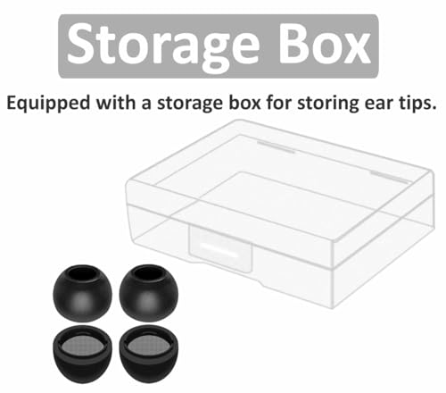 Image of Galaxy Buds 3 Pro Memory Foam Tips Earbud, 2 Pairs Replacement Comfortable No Silicone Pain Noise Isolation Earbuds Accessories Compatible with Samsung Galaxy Buds 3 Pro - Black S