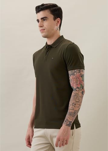 Image of Nostrum Cotton Half Sleeve T-Shirt for Men Boys, Regular Fit, Cherry, Stylish Mens T-Shirts, Polo T Shirt for Man, Collar T Shirts for Men