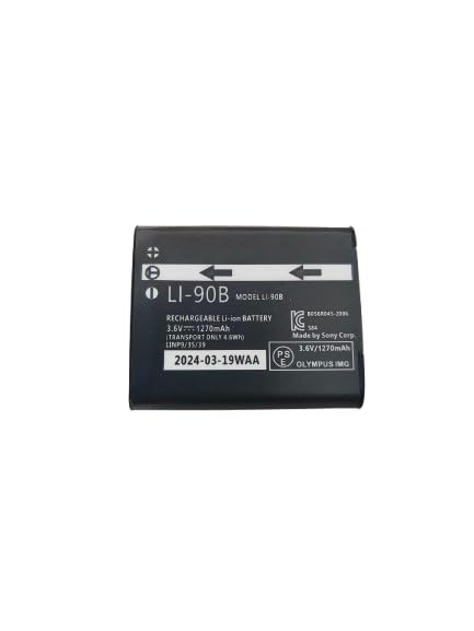 Rechargeable Li-ion Battery Compitable for Olympus Li-90B 3.6V 1270mAh Battery-image-1