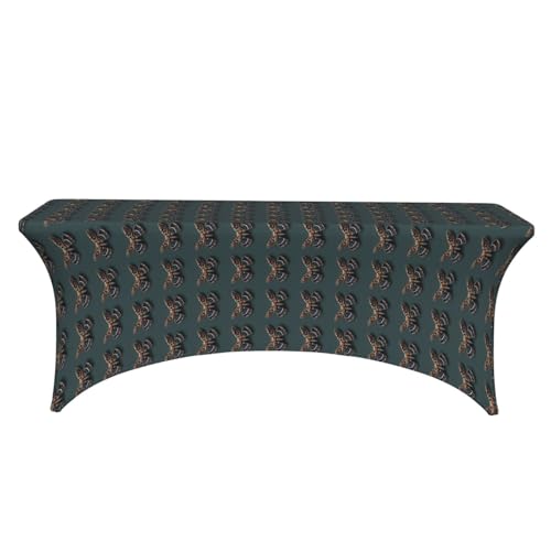 Nappe rectangulaire élastique papillon de nuit pour buffet