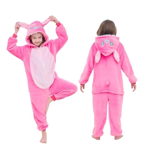 FFNXKLDZSW Kids Onesie Pajamas Animal Cosplay Costumes Sleepwear Halloween Costumes for Girl(8-10 Years)