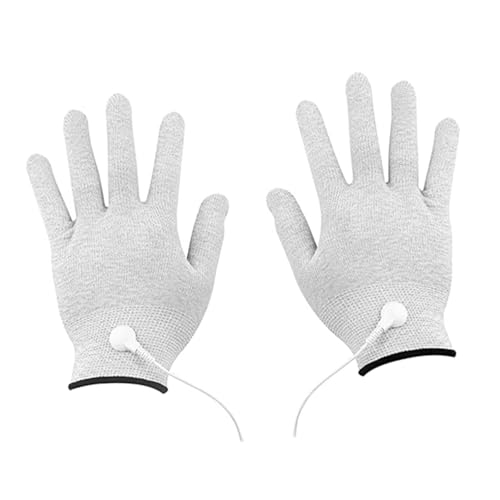 Guantes de fibra de plata para masaje de manos y terapia eléctrica