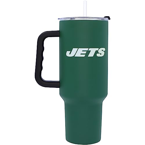 Image of logobrands New York Jets 40oz. Travel Tumbler with Handle