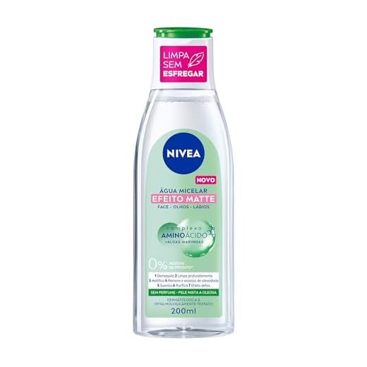 NIVEA Água Micelar Solução de Limpeza Facial 7 em 1 Efeito Matte 200ml - Fórmula poderosa com efeito matte que oferece 7 benefícios: limpa, hidrata, suaviza, tonifica, demaquila, acalma e refresca