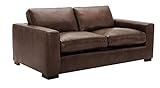 Amazon Brand - Stone & Beam Westview Extra-Deep Down-Filled Leather Sofa Couch, 89'W, Brown