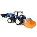 Bruder 09861 New Holland Powerstar T5.120 with Front Loader, Loading Box, Forks and Round Bales