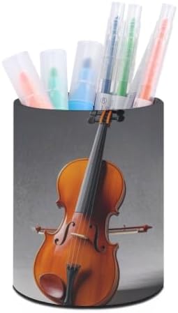 Cello Model Kit PU Leather Round Pen Holder for Home Office image 5