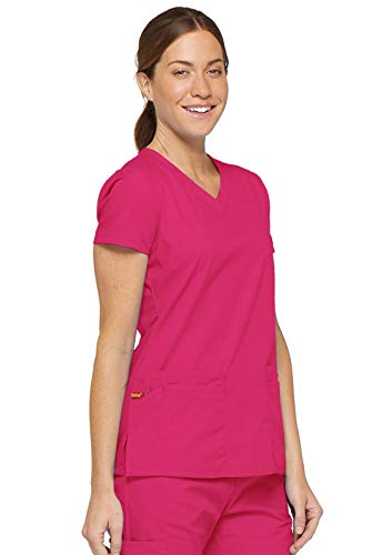 Image of Dickies Women's Jr. Fit V-Neck Scrub Top Multiple Patch Pockets